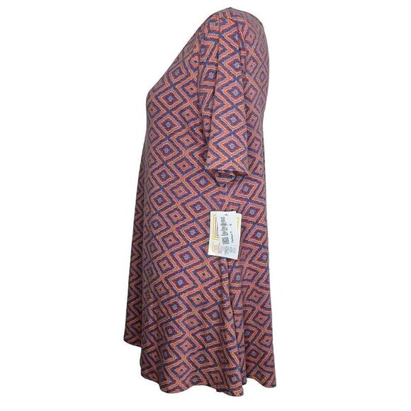 Lularoe Blouse Diagonal Geometric Tee Loose Fit Multicolor Size Small NWT - Picture 3 of 8